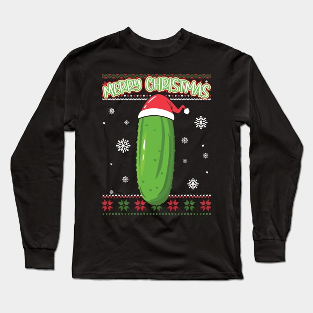 Pickle Christmas Long Sleeve T-Shirt by RefinedApparelLTD